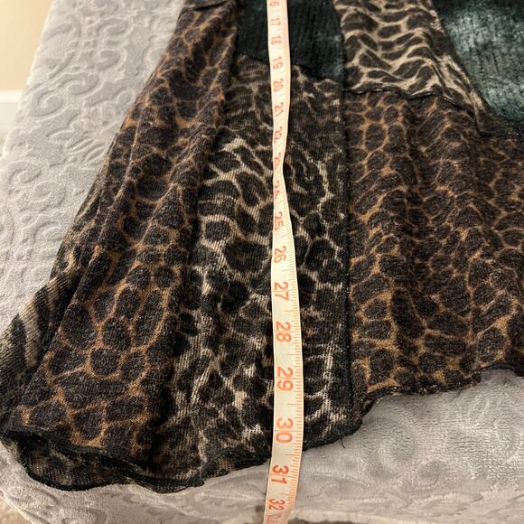 Adore Brown Gray Animal Print Tunic Medium - Picture 9 of 10